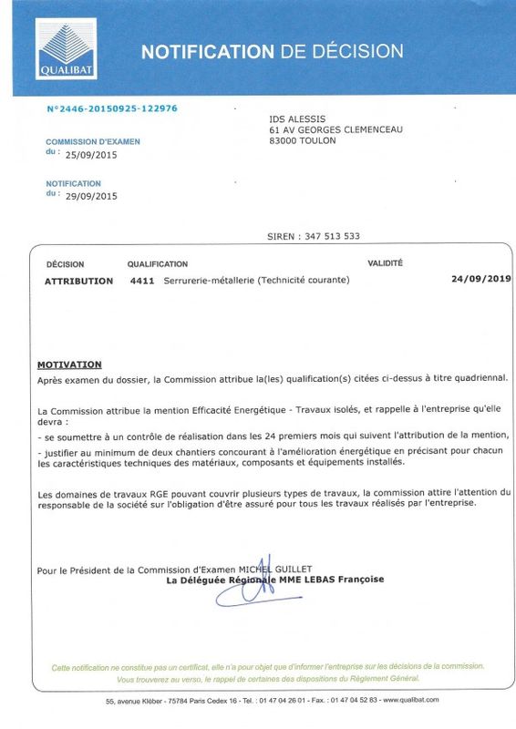 Menuiserie PVC avec crédit d'impôt, IDS Alessis entreprise agréée