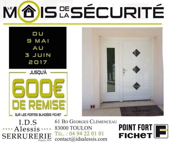 MOIS DE LA SÉCURITÉ DU 09 MAI AU 03 JUIN 2017 - JUSQU'À 600 E HT DE REMISE