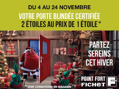 Offre de surclassement de votre porte blindée FICHET jusqu'au 24 novembre 2025