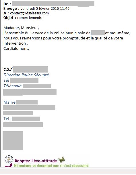 DEPANNAGE SERRURERIE POUR LA POLICE MUNICIPALE