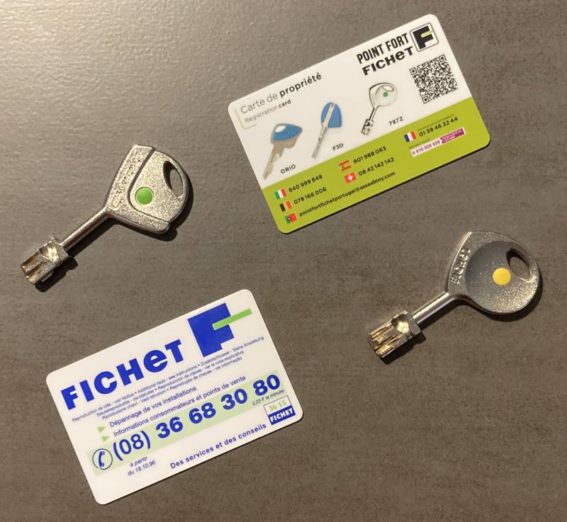 Copie de clé FICHET, modèle 787S ou 787Z désormais réalisable en magasin